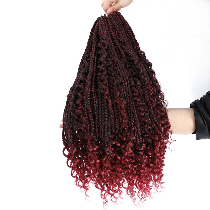 أيانا وصلات شعر كروشيه بوهيمية من Goddess Curly Ends، 144 خصلة، بطول 22 بوصة، ضفائر بوكس، ضفائر بوكس من Goddess، شعر كروشيه صناعي، وصلات شعر (22 بوصة، TBUG) - Image 3